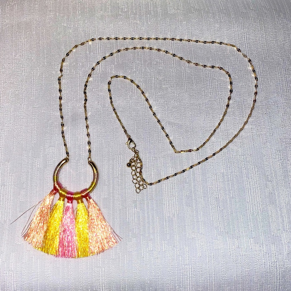 Long Tassel Pendant Necklace